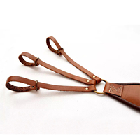 Sangle de transport en cuir pour leurres de chasse, multi-boucles, avec anneaux métalliques et mousqueton, pour l'extérieur, vente en gros