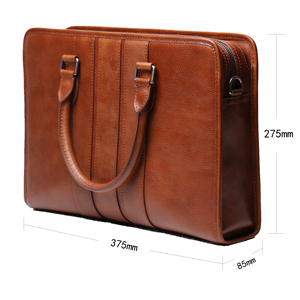 Maletín de Negocios Vintage de Cuero Genuino del Fabricante, Maletín de Mensajero Personalizado para Hombre, de Piel de Vaca Auténtica, Multifuncional - Product Image 6
