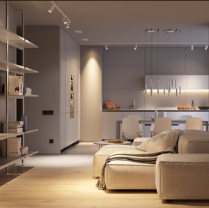 ชุดครัวสำเร็จรูป JY Project สไตล์ยุโรปหรูหราทันสมัย ทำจาก MDF พร้อมไอส์แลนด์  วัสดุ E0 E1 กันน้ำ ทนทาน - Product Image 3