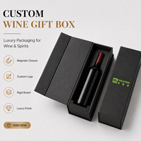Boîte cadeau de luxe personnalisée en carton magnétique avec impression quadricolore pour vins rouges et spiritueux OEM ODM