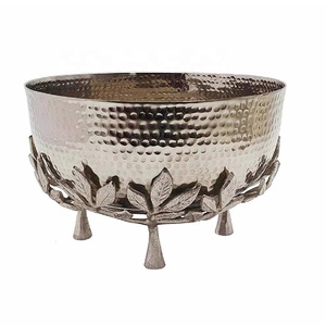 Bandeja de mariposa martillada de alta calidad, cuenco cuadrado para servir, cuenco para servir ensalada de frutas, cuenco central de Metal, cuenco decorativo grande - Product Image 3