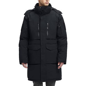 Vestes d'hiver pour hommes, résistantes à l'eau, chaudes, épaisses, parka, manteau matelassé, longue veste en duvet, vêtements d'extérieur isolés pour temps froid, décontractées - Product Image 1