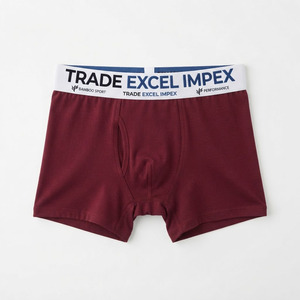 Men's Plus Size Breathable Knitted 100% Polyester Solid Front Logo <b>Boxer</b> <b>Shorts</b> Underwear Sportswear - Product Image 4