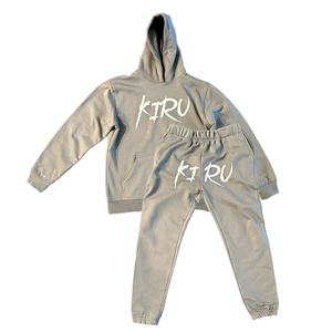 ชุดวอร์มเข้ารูปสำหรับผู้ชายใส่ได้ทั้งชายและหญิงเสื้อมีฮู้ดกีฬาพร้อมกางเกงสำหรับฟิตเนสและพักผ่อน - Product Image 1