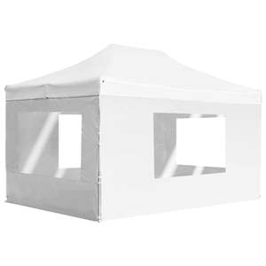 Carpa Plegable Profesional de Aluminio Blanca de 14.8'x9.8' con Paredes para Bodas y Fiestas - Product Image 1