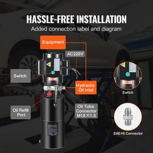 Nuova Pompa Idraulica Monofase da 10 Quarti per Rimorchio Ribaltabile, Portata 1.7 GPM, Pressione Massima 3200 PSI - Product Image 6