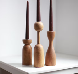 Juego de 3 candelabros de madera para centro de mesa, decoración de bodas, portavelas para comedor de B H Brothers - Product Image 2
