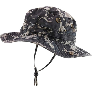 Custom Deer Hunting Tactical <b>Bucket</b> <b>Hats</b> Cotton Polyester Ripstop <b>Camo</b> Mesh Vents Wide Brim Headwear Trekking Fishing Camping - Product Image 3