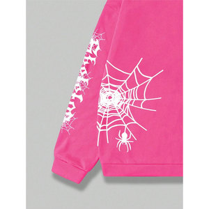 Europe United Sweat-shirt à capuche unisexe à fermeture éclair, coupe ample et ajustée, en polaire à séchage rapide, imprimé hip-hop streetwear avec éléments araignée et motifs originaux - Product Image 6