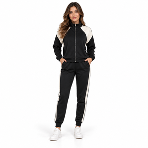 <b>Women</b> Zipper Tracksuit Performance Sports Set Full Zip <b>Jacket</b> And Pants Moisture Wicking Quick Dry Fabric Breathable Comfortable - Product Image 1
