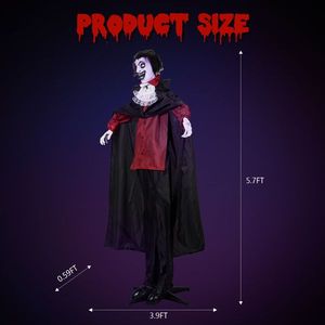Decorazioni di Halloween per Esterni a Forma di Vampiro da 1,74 m, Decorazioni di Halloween di Qualità Premium per un Divertimento Spettrale! - Product Image 2