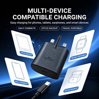 Charger Super Cepat 25W Colokan US/EU Tipe-C PPS USB-C PD Adaptor Dinding Grosir Langsung dari Pabrik untuk Samsung