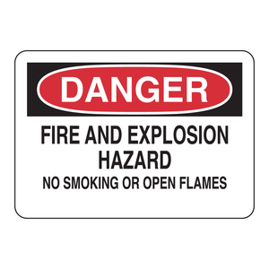 Panneau de signalisation de danger d'incendie et de risque d'explosion pour les zones interdites de fumer - Panneau de signalisation routière en plastique imprimé UV - Product Image 2