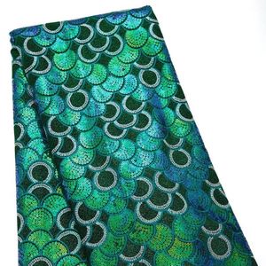 Tela de Encaje Africana Multicolor, Tela de Encaje Bordada, Tela para Vestido de Novia Nigeriana, Tela de Encaje Suizo con Pedrería - Product Image 2
