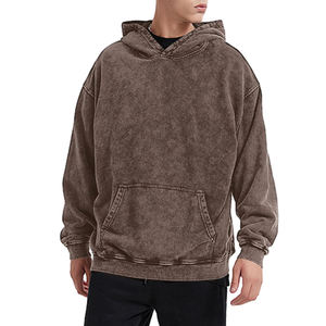 Acid <b>Wash</b> Hoodies For Men With Breathable Cotton Blend Fabric Digital Printing And Seasonal Wear men's hoodies - Product Image 1