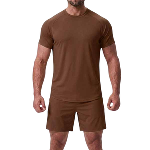 T-shirt Homme Noir à Manches Courtes Séchage Rapide Coupe Slim Col Rond Uni en Jersey pour Sport et Loisirs Personnalisable – Vente en Gros - Product Image 4