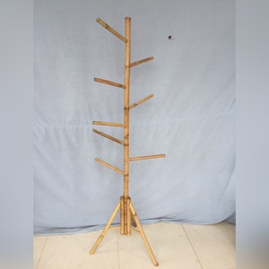 Freestanding Modern Bathroom Towel Rack Extra Tall Bamboo Double Tier Organizer Portable Detachable Non-Folding <b>Holder</b> Shelf - Product Image 5