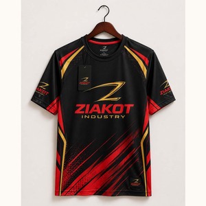 Wholesale Ziakot Industry Custom <b>Black</b> <b>Red</b> 3D Pattern Design Dripping Splatter Art Performance T-Shirt - Product Image 4