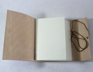 Personalized <b>Leather</b> <b>Diary</b> Handmade Recycled Cotton Paper <b>Leather</b> Journal Wood And Acid Free With Antique Embossed Design - Product Image 4