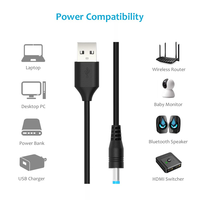 Cable de Alimentación de 5V, USB a Conector DC, con 13 Adaptadores para Cargar Luces LED Pixel, Mini Ventilador USB-HUB, Cámara, Teléfono Móvil