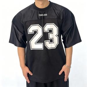 Maillot de football américain personnalisé pour homme adulte, 100 % polyester, imprimé numérique, séchage rapide, respirant, manches courtes, pour équipe - Product Image 1