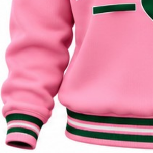 Sudadera de Mujer con Estampado de Letras Pink Sisterhood, Cuello Redondo de Punto Acanalado, Detalle de Corazón, Manga Larga, Estilo Casual, Moda Femenina - Product Image 3