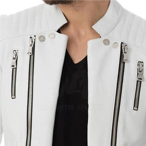 Chaqueta de cuero a la moda para hombre, con cierre frontal de cremallera suave, chaqueta de cuero para el invierno, chaqueta de cuero en venta - Product Image 4