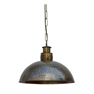 Abat-jour de lampe suspendue en laiton métallique bicolore pour décoration d'intérieur - Product Image 4