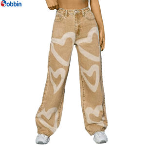 Jeans de Tallas Grandes para Mujer, OEM, Elásticos, de Mezclilla, Algodón, Corte Regular, Estilo Cargo, Pierna Recta, Transpirables, de Secado Rápido, Venta al Por Mayor, Moda - Product Image 1