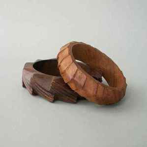 Vintage Hand Carved Wooden Bangle With Rustic Finished For Daily Wear Festival Wedding <b>Boho</b> Fashion Jewelry Wooden Cuff <b>Bracelet</b> - Product Image 1