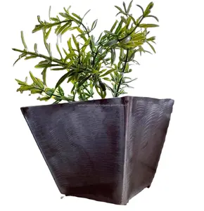 Trending Design Metal Pendurado Plantador e Pot Metal Flower Bucket Copper Flower Pot Casa e Jardim Metal Planter