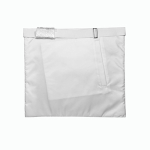 Tablier de Maître Maçon Blanc avec Symboles Maçonniques Brodés, Tablier de Loge de Maître Maçon Brodé Personnalisé - Product Image 2