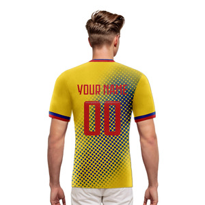 เสื้อฟุตบอลโคลัมเบียสั่งทำชื่อเฉพาะจำนวนเสื้อฟุตบอลชุดทีมฝึกซ้อมสำหรับแฟนๆผู้ชายผู้หญิงเยาวชนของขวัญ - Product Image 2