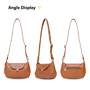 Sac à bandoulière minimaliste en cuir synthétique de qualité supérieure avec fermeture magnétique Marron Sangle simple Sac vintage pour femme Utilisation quotidienne - Product Image 1