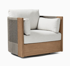 Mesa Auxiliar Moderna de Madera de Teca Ecológica, Impermeable, Estilo Tropical para Exteriores, con Detalles de Cuerda, para Jardín, Terraza, Patio, Villa o Resort - Product Image 3