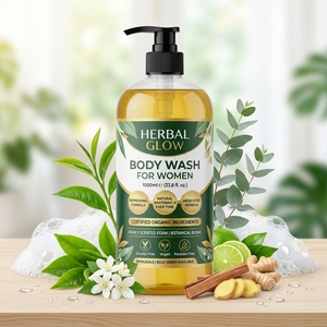Gel Douche Corporel Herbal 1000ml pour Femmes, Formule Bio, Rafraîchissante, Éclaircissante, Médicamenteuse et Mousse Riche Parfumée – Vente en Gros - Product Image 2