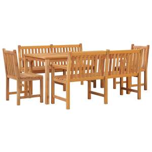 Juego de Comedor de Jardín de Madera de Teca Sólida, Grande y Resistente para Uso en Exteriores - Product Image 3