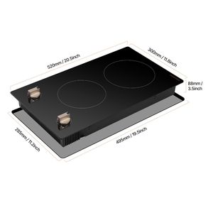 Fornello Elettrico da Banco 1800W con 2 Manopole di Controllo, Piano Cottura a Induzione, 12 Impostazioni di Temperatura, Installazione a Tavolo per Applicazioni RV - Product Image 2