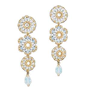 Boucles d'oreilles personnalisées multi-perles avec perles en céramique, bijoux de fête pour femmes, prix de gros - Product Image 5