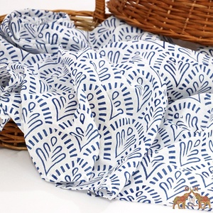 100% algodón bloque de mano impreso bebé envoltura transpirable Algodón puro bebé muselina Swaddle para recién nacidos ropa de cama de bebé - Product Image 2