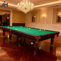 Table de billard 8 boules en bois massif et marbre personnalisée pour salles de billard commerciales et résidentielles