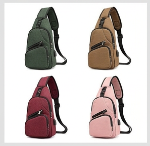 Bolso Bandolera Ligero con Puerto de Carga USB, Mochila Casual de Pecho y Hombro para Viajes, Senderismo, Uso Diario al Aire Libre - Product Image 5