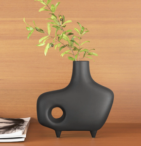 Creative Iron Decorative <b>Vase</b> Minimalist <b>Black</b> Metal <b>Flower</b> Vessel Unique Sculptural Table Centerpiece for Interior Design - Product Image 6