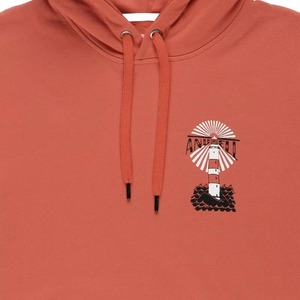 Custom Logo Men Heavyweight Fleece Pullover Hoodie Rust Oversized Graphic Print Streetwear Cotton Hoodies Sweatshirt OEM - Product Image 2