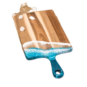 Planche à fromage en bois et résine au design magnifique, décoration de table, modèle utilisé, style maison, articles de cuisine, meilleure qualité au meilleur prix - Product Image 1