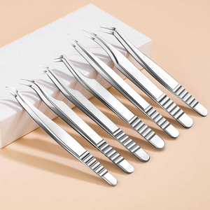 Pince à cils en acier inoxydable RMI en gros avec pointe fine, marque privée, pour l'application des cils - Product Image 2