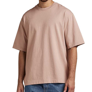 เสื้อยืดแขนสั้นผู้ชายสำหรับฤดูร้อน ผ้าฝ้าย 100% ระบายอากาศได้ดี เป็นมิตรกับสิ่งแวดล้อม ทรงโอเวอร์ไซส์ น้ำหนักเบา ไม่มีลายด้านหน้า เหมาะสำหรับเล่นกีฬา - Product Image 1