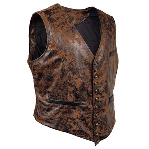OEM Serviced Men Natural Genuine Leather <b>Jacket</b> Sleeveless Reasonable Price Leather Vest For Men's - Product Image 2