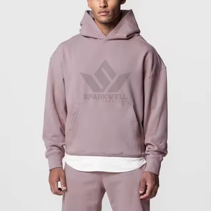 Men's <b>White</b> Hooded Tracksuit Set 100% Cotton Full Zip Hoodie and <b>Jogger</b> Pants Midweight Regular Fit Casual Athletic Sportswear - Product Image 1