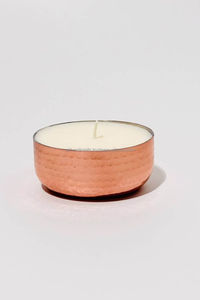 Shallow Copper Pinch Diya Bowl Votive Holder – Tarnish-Protected Festive & Tabletop Accent <b>Stand</b> - Product Image 4